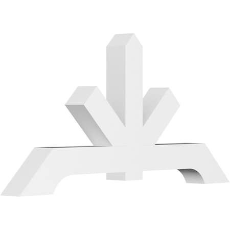 Ekena Millwork Vanguard Architectural Grade PVC Gable Bracket, 72"W x 36"H x 6"D x 6"F, 12/12 Pitch GBP072X36X0606VAN00